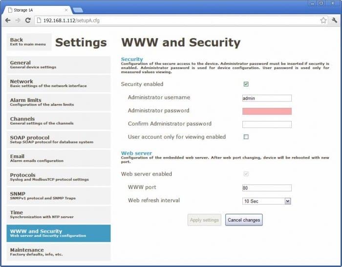 Senzor Web Temperatură Umiditate Sondă Externă - 1 Canal P8511 - thumbnail 5