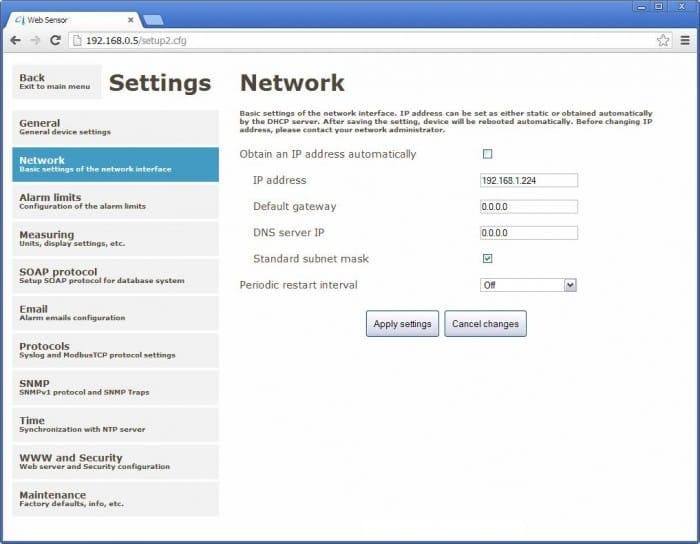 Senzor Web Temperatură Umiditate Presiune T7510 - thumbnail 4