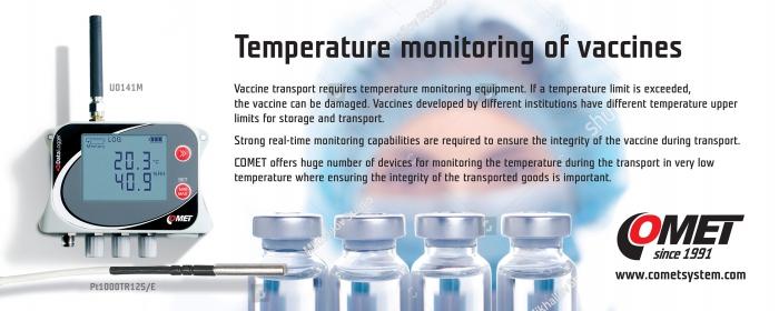 Sistem monitorizare temperatură vaccinuri farmacie COMET U0121M - thumbnail