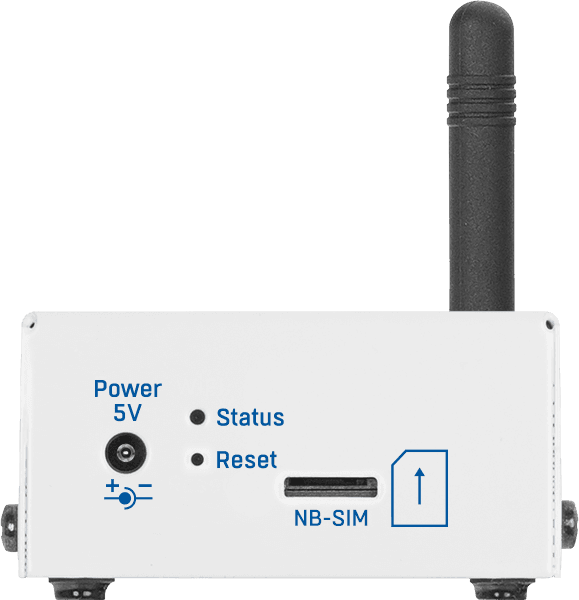 NB-2x1Wire vedere laterală dreapta - conectori senzori externi 1-Wire NB-IoT - thumbnail
