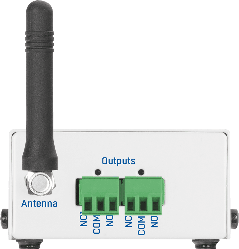 NB-2xOut vedere laterală stânga - dispozitiv IoT relee NarrowBand control automatizat - thumbnail