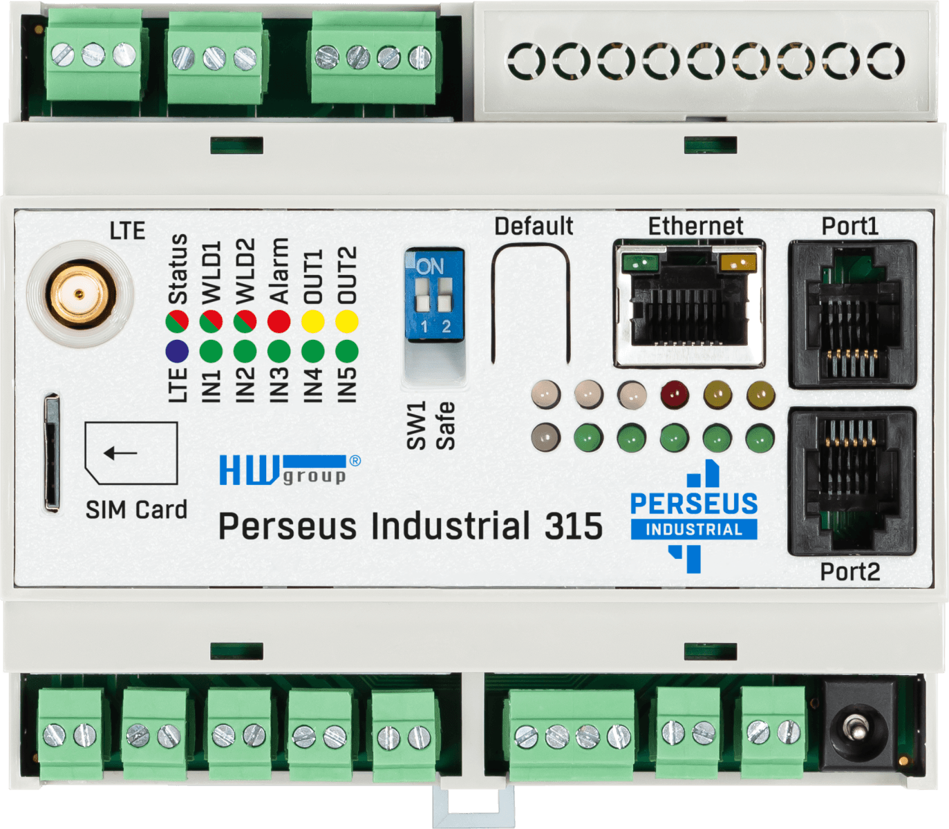 Sistem de Monitorizare Industrială pe Șină DIN cu LAN, LTE și Modbus/RTU Perseus Industrial 315 - thumbnail 2
