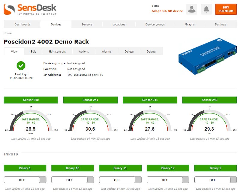 Sistem Monitorizare Industrială 42 Senzori pentru Centre Date și Săli Servere Poseidon2 4002 - thumbnail 5