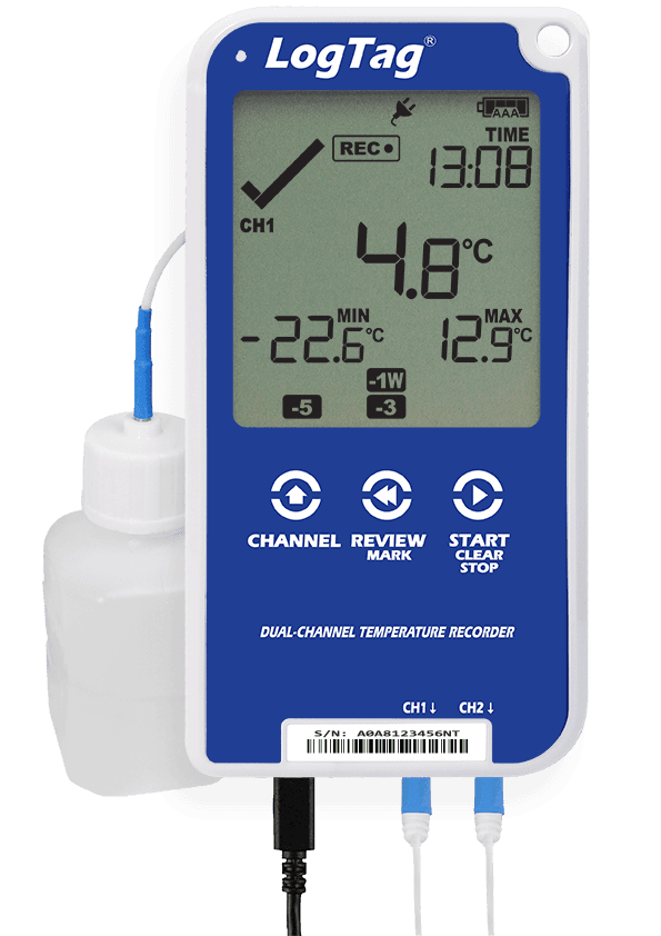 Înregistrator (Data Logger) Temperatură cu Rezumat 30 Zile - Două Canale UTRED30-16 - thumbnail 2