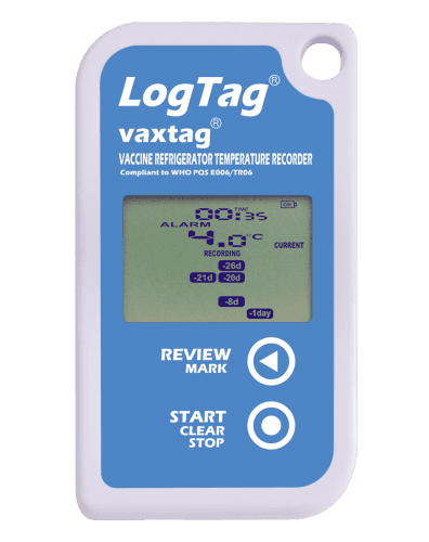 Înregistrator (Data Logger) Temperatură Pre-Calificat OMS PQS cu Afișaj pentru Vaccinuri VaxTag - LogTag