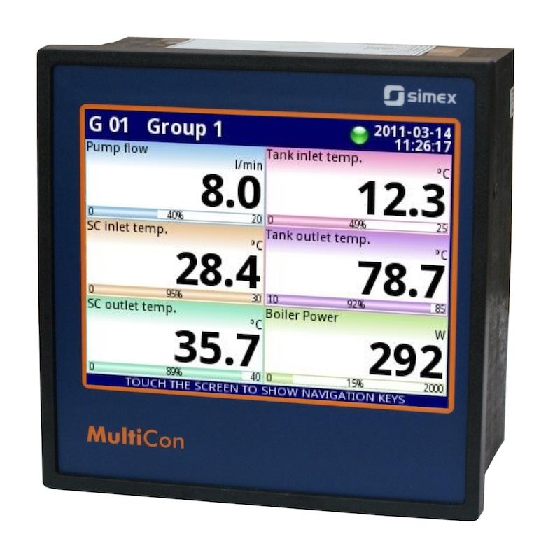 Controler Avansat Multicanal cu Înregistrare Date - 72 Intrări, Display 5.7" Touchscreen, Ethernet MultiCon CMC-141 - main product image