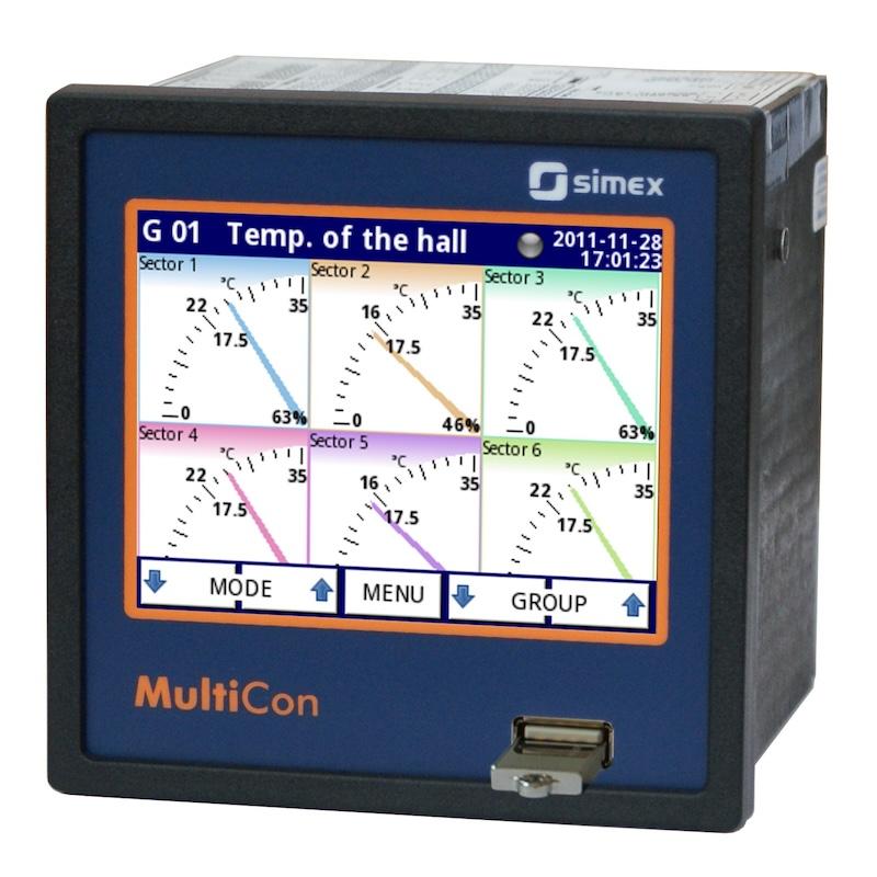 Controler Multicanal cu Înregistrare Date - 48 Intrări, Display Touchscreen Linux, Modbus MultiCon CMC-99 - thumbnail 3