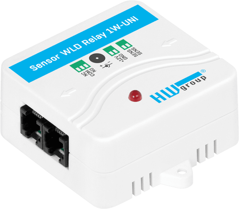 Detector Profesional de Scurgeri de Apă cu Cablu Senzor și Ieșire Releu pentru Protecția Activelor Critice Sensor WLD Relay 1W-UNI - main product image