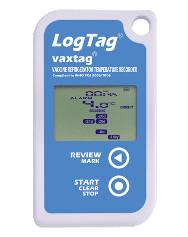 Înregistrator (Data Logger) Temperatură Pre-Calificat OMS PQS cu Afișaj pentru Vaccinuri VaxTag - LogTag