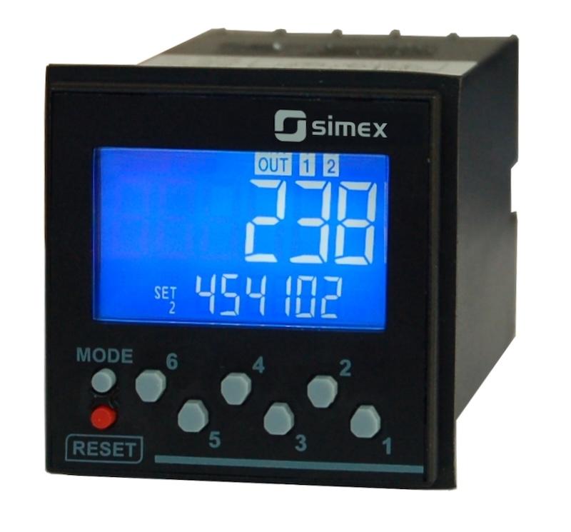 Contor Electronic Preset DIN 48x48mm - Display Blue STN, Batching, Cuadratură SLN-44 - main product image
