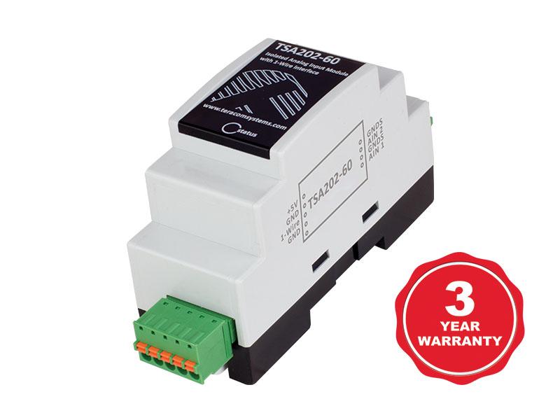 Modul de intrare 60V 1-Wire cu 2 intrări analogice pentru măsurarea tensiunilor înalte TSA202-60 - main product image